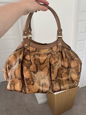 Vintage GUCCI Python Sukey Tote Bag